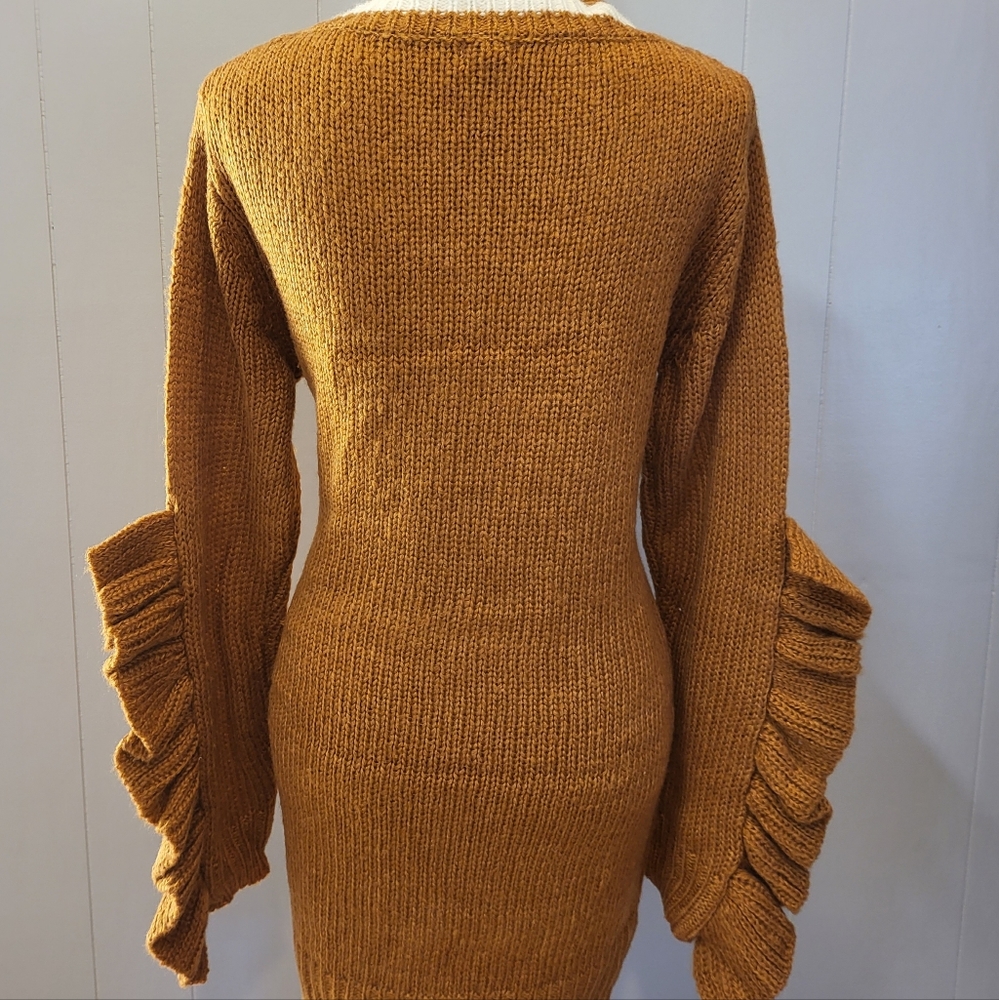 Chloah Sweater Dress with Oversized Flared Sleeves - Picture 8 of 8
